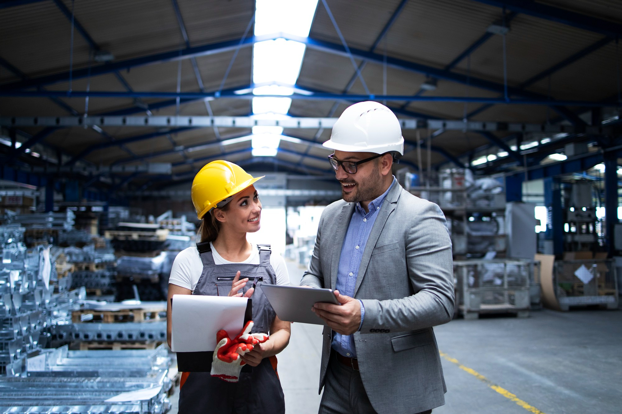 Gerente supervisor y trabajador